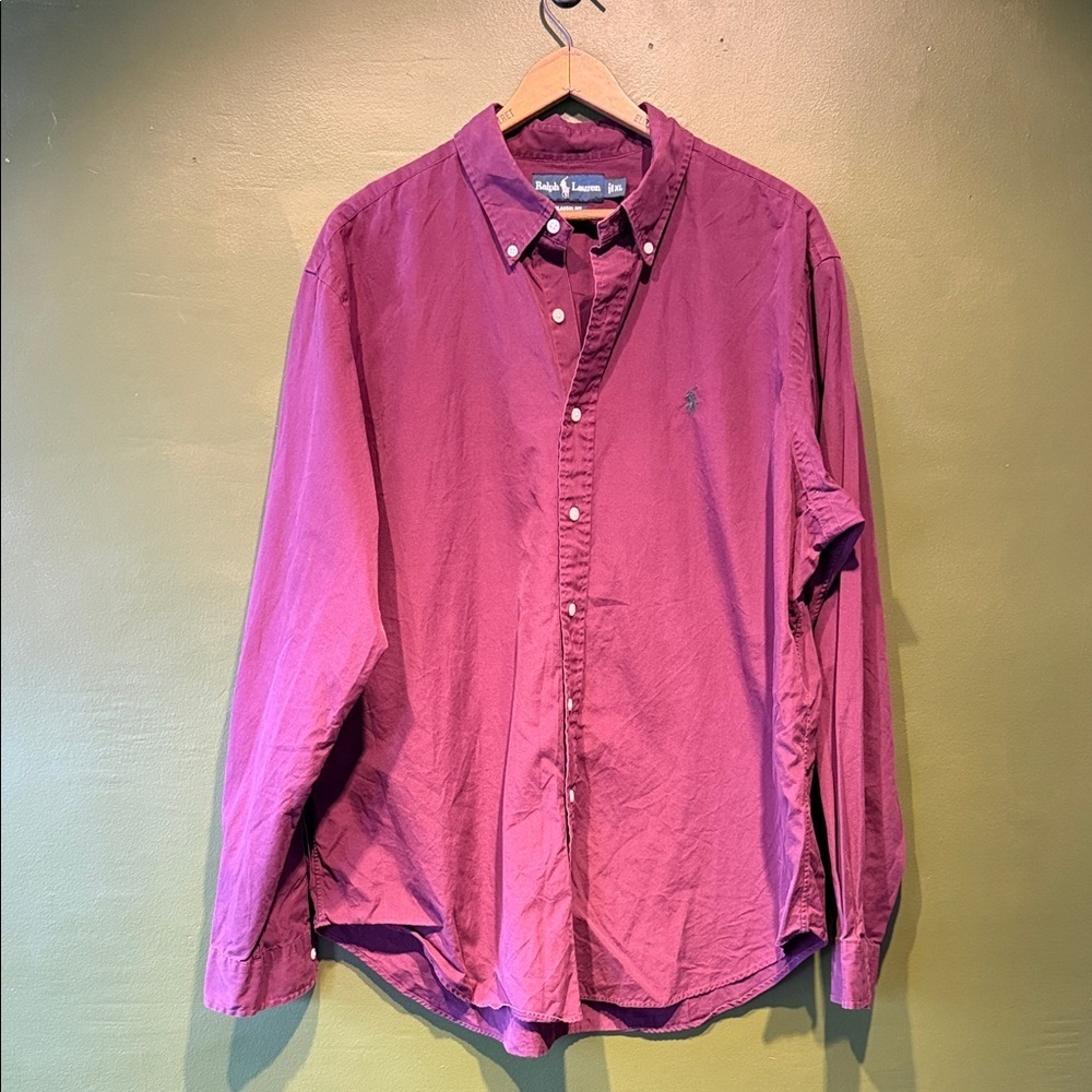 Vintage Ralph Lauren Berry Casual Button-Down Shirt